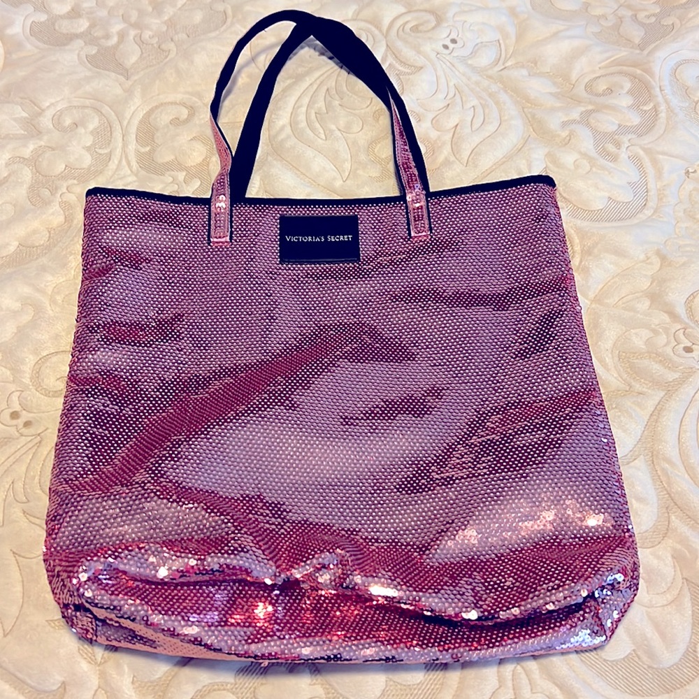 Final price! NWOT Victoria’s Secret Pink Sequined bag. Beach bag. Summer shimmer
